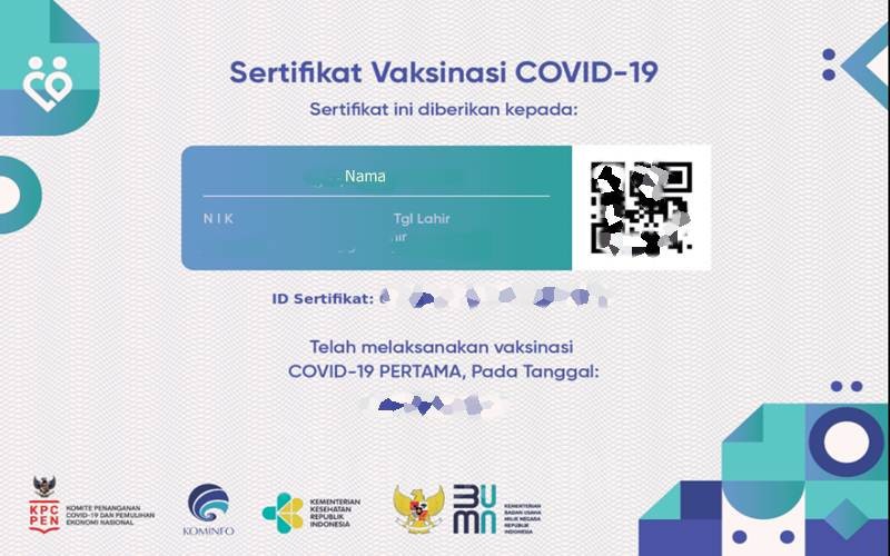 Cara Download Sertifikat Vaksin COVID-19 ke-1 dan 2 di PeduliLindungi