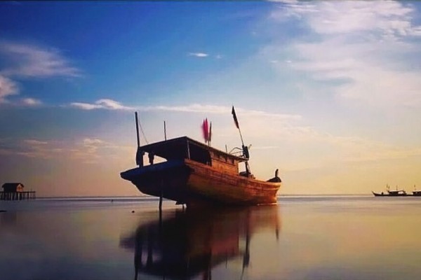 Pesona Senja di Taman Laut Prapat Tunggal Bengkalis