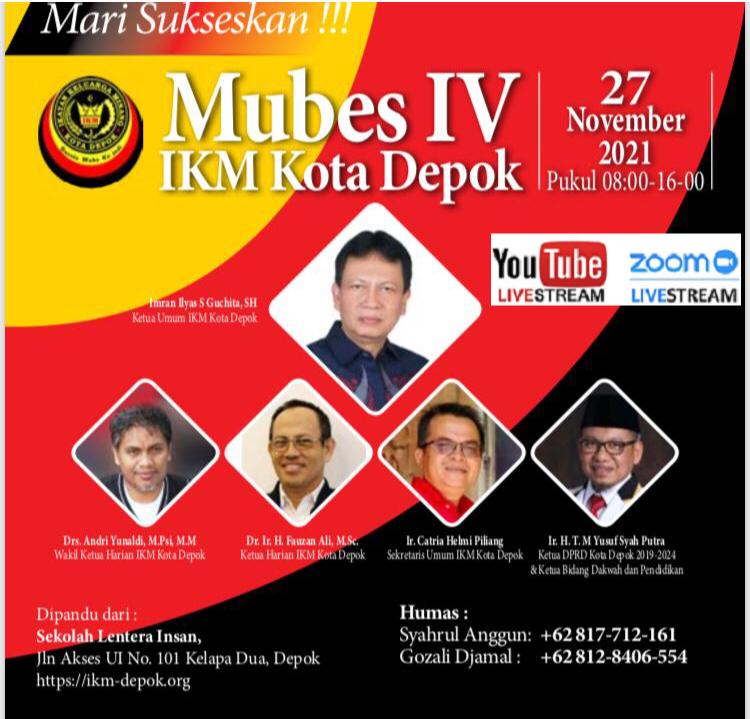 TM Yusuf Syahputra Terpilih Sebagai Ketua IKM Kota Depok