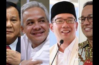 Survey Tempatkan Ganjar-Prabowo-Ridwan-Anies Sebagai Capres Paling Disenangi