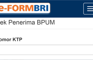 Anda Penerima Bantuan? Silahkan Cek eformbri.co.id