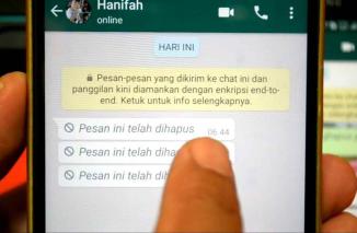 Pesan WhatsApp Sudah Lama Dihapus. Gampang Kok Dilihat Lagi