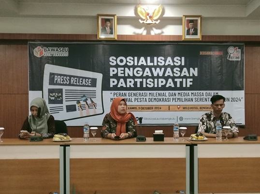 Bawaslu Kota Bengkulu Gandeng Media Massa dan Mahasiswa Awasi Pilwakot 2024