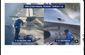 Kemenhan dan Dispenau Jelaskan Alasan Pesawat Tempur F16 Indonesia Dicuci secara Manual