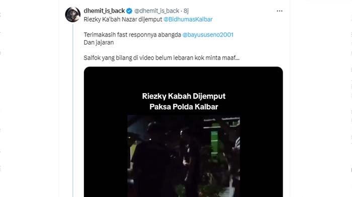 TikTokers yang Hina Guru Akhirnya Dijemput Paksa Polisi,Riezky Masih Pede Bilang Ini ke Netizen