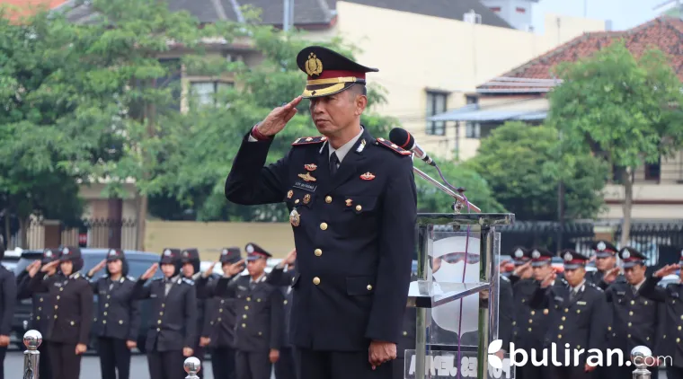Peringatan hari lahir Pancasila di halaman Mapolres Jepara.
