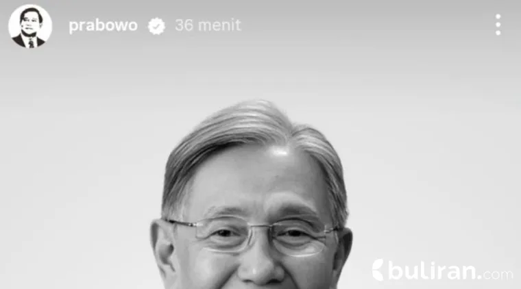 Presiden Prabowo Subianto menyampaikan bela sungkawa atas berpulangnya ekonom senior Kwik Kian Gie melalui media sosial Instagram resmi miliknya @prabowo yang diunggah pada Selasa (29/7/2025).