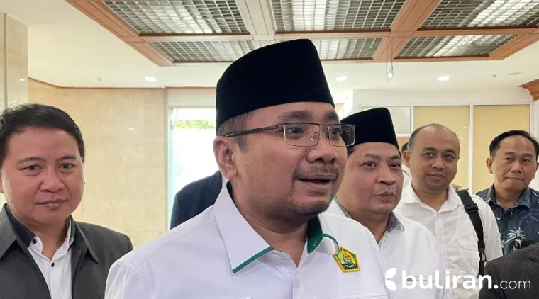 Eks Menteri Agama Yaqut Cholil Qoumas di Kompleks Parlemen Senayan, Jakarta Pusat. (Foto: ANTARA)