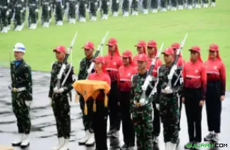 Pihak Istana menggelar gladi kotor menjelang upacara peringatan Hari Ulang Tahun (HUT) ke-80 RI pada 17 Agustus 2025.
