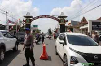 Polres Jepara Siagakan Ratusan Personel di Perbatasan, Rabu (13/8/2025).