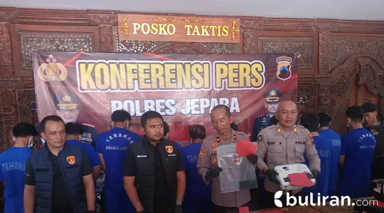 Konferensi Pers Polres Jepara, Selasa (2/9/2025).