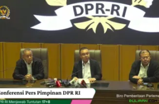 Pimpinan DPR jawab tuntutan 17+8 dari rakyat.(Foto: repro bidik layar saluran YouTube DPR RI)