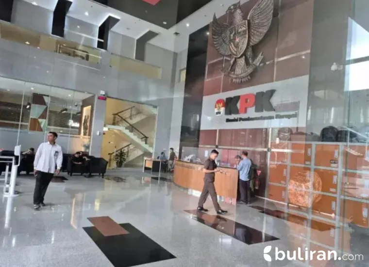 Suasana lobi di gedung KPK, Kuningan, Jaksel.