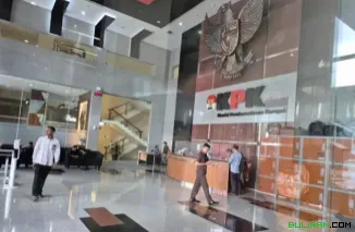 Suasana lobi di gedung KPK, Kuningan, Jaksel.