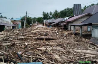 Banjir bandang di Tapanuli Selatan, Sumut.