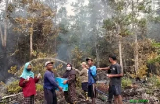 Dorong Semangat Relawan Karhutla, Poslap Selatan Dukung Logistik Seadanya.