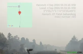 Foto Tiang Listrik Lintas Selatan Katingan yang Roboh