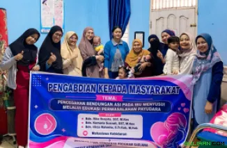 Cegah Bendungan ASI, Dosen Kebidanan IKTA Edukasi Ibu Menyusui di Pekanbaru