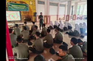 Danramil 06/Singkarak, Berikan Materi Wasbang Kepada Siswa Pondok Pasantren Taruna Rabbani