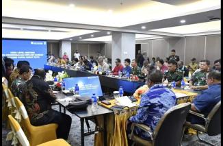 Komandan Pasmar 3 Ikuti High Level Meeting Bersama Tim Pengendalian Inflasi Provinsi Papua Barat Daya