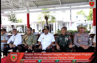 Kasdam XIV/Hsn Mewakili Pangdam, Hadiri Pelepasan Program “Mudik Gratis Bahagia Bersama Pemprov Sulsel”
