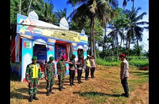 Pengamanan Operasi Ketupat Krakatau Prajurit Yonif 9 Marinir dalam Rangka Hari Raya Idul Fitri 1445 H