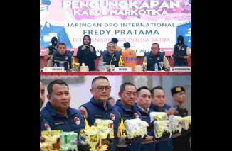 Polda Jatim Berhasil Ungkap Peredaran Sabu 84 Kg Amankan 2 Tersangka Jaringan DPO Internasional FP