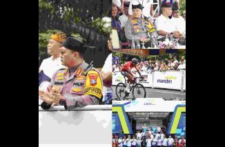 Etape 3 Tour De Ijen Memasuki Finish di Kantor Pemkab Banyuwangi, Kapolresta bersama Forkopimda sambut pembalap