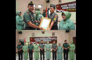 Dandim Boyolali Pimpin Upacara Purna Tugas Empat Personilnya