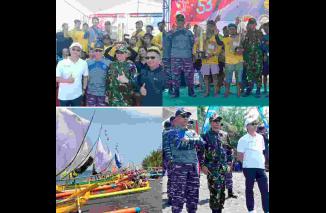 Rangkaian perayaan HUT Lanal yang ke 53 tahun 2024. menggelar lomba perahu layar