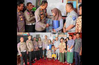 Kapolres Lumajang Beri Dukungan Moril dan Santunan untuk Keluarga Korban Kecelakaan
