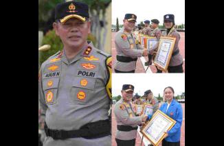 Kapolda Sulteng Berikan Penghargaan kepada Personel dan Mahasiswa Berprestasi di Kapolri Cup 2024