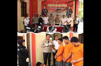 Polres Bangkalan Amankan 3 Tersangka Spesialis Curanmor yang Beraksi di 14 TKP