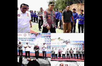 Kapolri Laksanakan Peletakan Batu Pertama Pembangunan Gedung Pusdiklat SPSI di Kawasan Jatiluhur Kab. Purwakarta