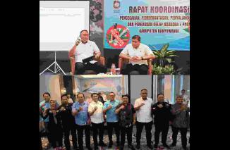 Rapat koordinasi Terkait Kasus Narkoba Lima Kecamatan Yang Paling Di Sorat Oleh Kasat Narkoba Kapolresta Banyuwangi