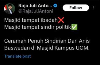 Bela Anies soal Ceramah Politis, Ketua Takmir Masjid UGM: Wajar Penceramah Kritisi Kebijakan Negara