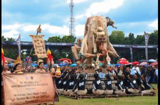 Sambut Nyepi dengan Gemerlapnya Festival Ogoh-ogoh Terbesar di Lampung Tengah