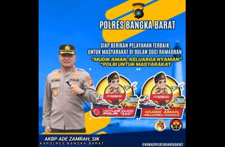 Polres Bangka Barat Beri Layanan Pengaduan 110 bagi Warga Selama Mudik