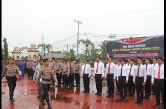Polres Bengkalis Gelar Apel Gelar Pasukan Operasi Ketupat Lancang Kuning Tahun 2025