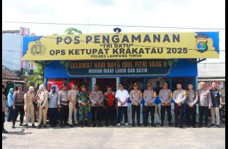 Kapolres Lampung Timur Tinjau Pos PAM Labuhan Ratu dan Pos PAM Mataram Baru