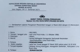 Ketua Forum (FPII) Memohon Kapolres 50 Kota menangkap Bucok Pelaku Pengancaman Syeikh Muliadi