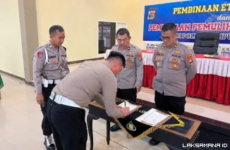 Bid Propam Polda Lampung Lakukan Pembinaan Etika Profesi dan Pemulihan Profesi Polri di Polres Lampung Tengah