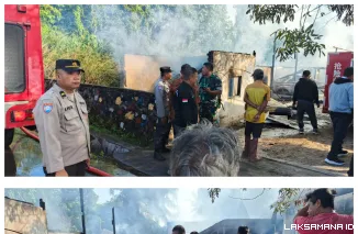 Polsek Matuari bantu pengamanan Kebakaran di Kelurahan Tanjung Merah