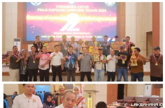 HUT Bhayangkara Polda Lampung Ke-79 : Turnamen Catur Piala Kapolda Cup Berakhir