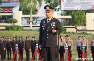 Polres Lampung Utara Gelar Upacara Peringatan HUT RI ke-80