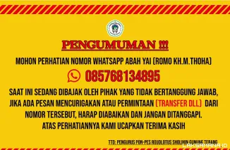 Nomor WhatsApp Abah Yai Romo K.H.M Toha ,Jadi Korban Pembajakan, File Undangan Pernikahan