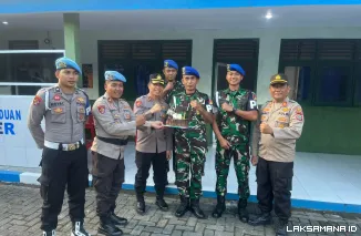 Polres Bitung Berikan Ucapan Selamat HUT TNI ke-80
