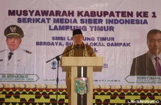 Azwar Hadi Resmi Buka Muskab SMSI Lampung Timur, Dorong Pers Siber Profesional dan Beretika
