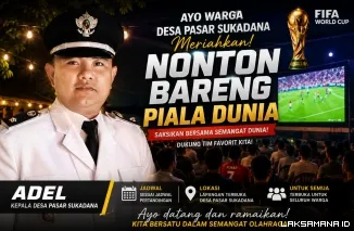 Adel Ajak Warga Ramaikan Nobar Final Piala Dunia 2026, Kangen Band Siap Guncang Pasar Sukadana