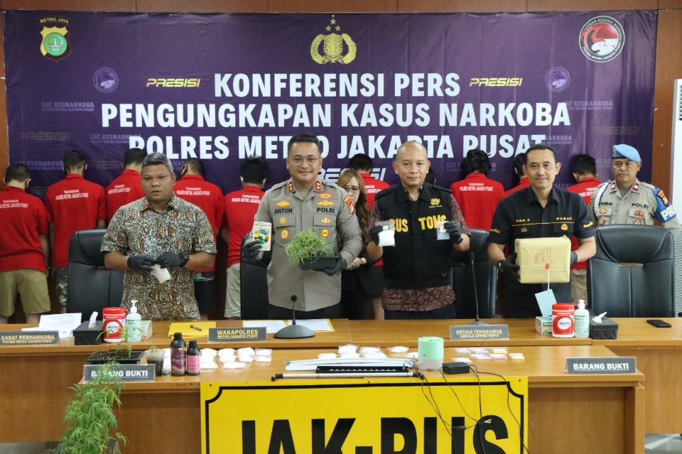 Dalam Kurun Waktu 1 Bulan, 36 Orang Pengedar Narkoba Diringkus Polres Metro Jakpus
